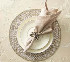 Flux Napkin Ring Silver Set of 4