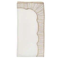 Frame White, Gold & Silver Napkin Set of 4