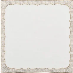 Frame White, Gold & Silver Napkin Set of 4