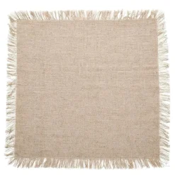Fringe Napkin Silver & Natural Set of 4