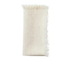 Fringe Napkin White & Gold Set of 4