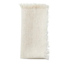 Fringe Napkin White & Gold Set of 4