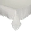 Fringe Tablecloth in Natural & Silver