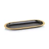 Gold Rimmed Black Oval Tray