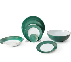 Golden Green Dinnerware