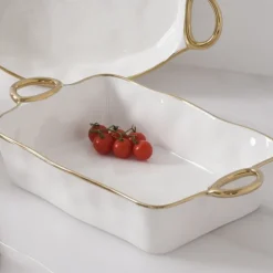 Golden Handle Rectangle Baking Dish