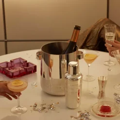 GRAPHIK Silver Plated Champagne Cooler