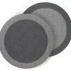 Halo Round Placemat Charcoal & Grey Set of 4