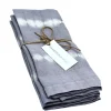 Hand Dyed Linen Napkin Set of 4 - Lavender Gray