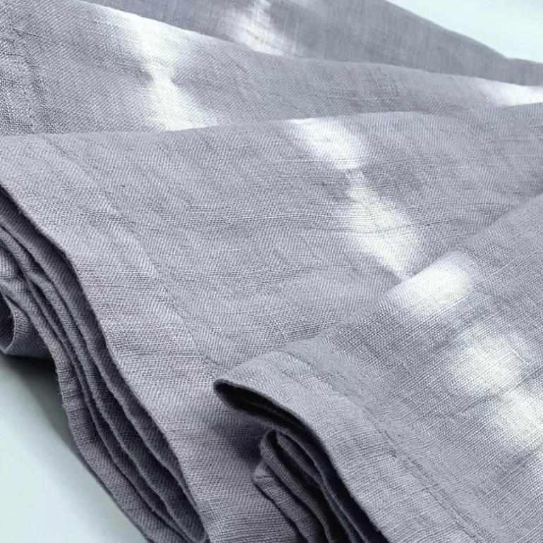 Hand Dyed Linen Napkin Set of 4 - Lavender Gray