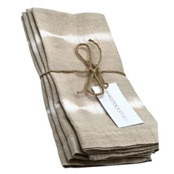 Hand Dyed Linen Napkin Set of 4 - Bone