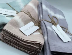 Hand Dyed Linen Napkin Set of 4 - Dusty Rose