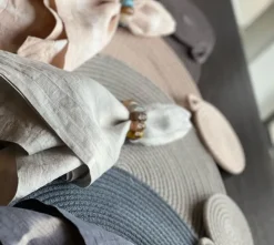 Hand Dyed Linen Napkin Set of 4 - Pebble