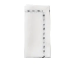 Harmonie Napkin in White, Gray & Silver, Set of 4