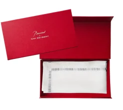 Harmonie Napkin in White, Gray & Silver, Set of 4