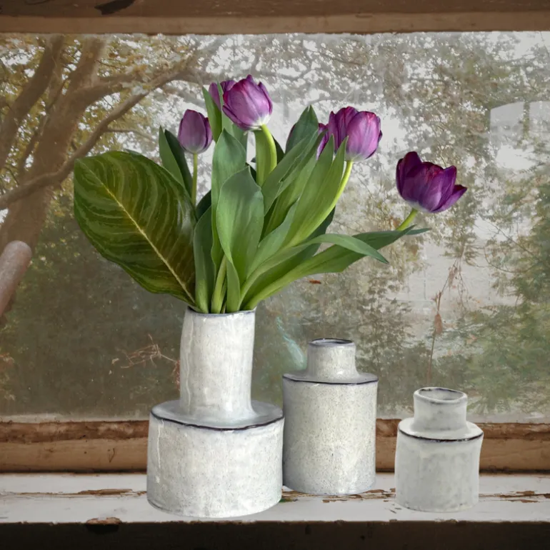 Helena Marie Vase Collection White