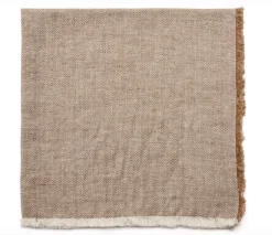 Herringbone Coffee Fringe Napkin Set of 4