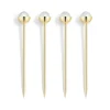 Hospitality Cocktail Picks, Gold & Crystal, Set of 4