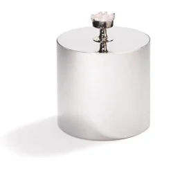 Hospitality Ice Bucket, Silver & Crystal