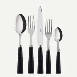 Icon Flatware Black Wood 5 Piece Setting