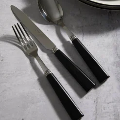 Icon Flatware Black Wood 5 Piece Setting