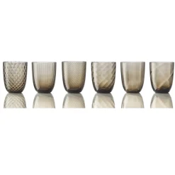 Idra Mixed Pattern Glass Set of 6