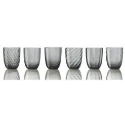Idra Mixed Pattern Glass Set of 6