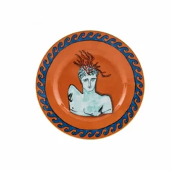 Il Viaggio Di Nettuno Dessert Plate - Rock Orange