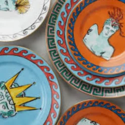 Il Viaggio Di Nettuno Dessert Plate - Rock Orange