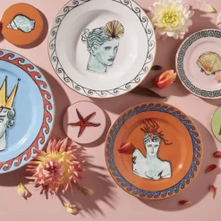 Il Viaggio Di Nettuno Dessert Plate - Rock Orange