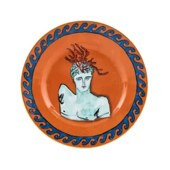 Il Viaggio Di Nettuno Dessert Plate - Rock Orange