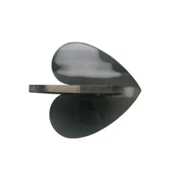 Interlocking Lucite Heart Sculptures 12"