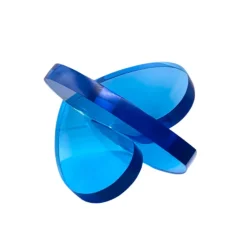 Interlocking Lucite Heart Sculptures 9"