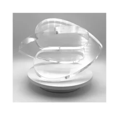 Interlocking Lucite Heart Sculptures 9