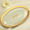 Judaica Challah Platter Gold