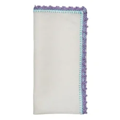 Knotted Edge Napkin Lilac & Blue Set of 4