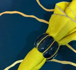 Lacquer Crack Placemat Navy Set of 4