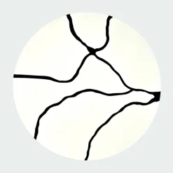 Lacquer Crack Placemat White & Black Set of 4