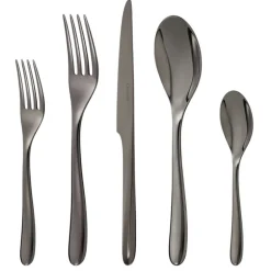 L'Ame De Christofle Black Stainless Steel Flatware 5 Piece Setting