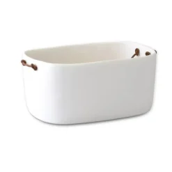 Large Bucket With Leather Handle