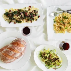 Lastra Rectangular Platter - White