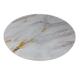 Lazy Susan Acrylic Gold Marble 16"