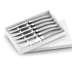 Le Thiers Steak Knives Matte Silver Set of 6
