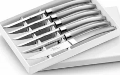 Le Thiers Steak Knives Matte Silver Set of 6