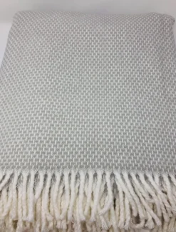 Light Grey & Ivory Throw | No Monogram