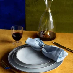 Linen Sateen Napkin Light Blue Set of 4