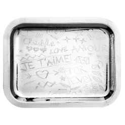 LOVE Graffiti Christofle Silver Plated Tray - BACK IN STOCK