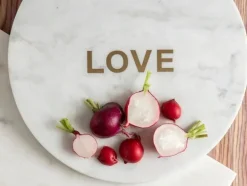 Love Marble Serving Board | White
