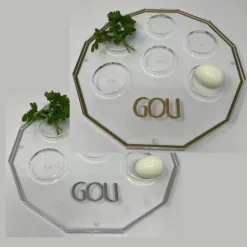 Lucite Border Seder Plate