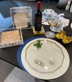 Lucite Border Seder Plate